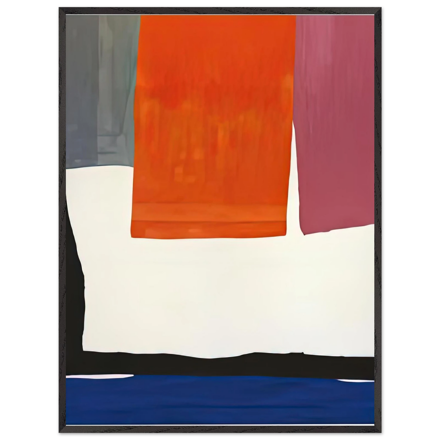Helen Frankenthaler - The Human Edge, 1967- Wall Art - 60x80 cm / 24x32 inches - Premium Wooden Framed Poster With Fine Art Paper - Wood frame