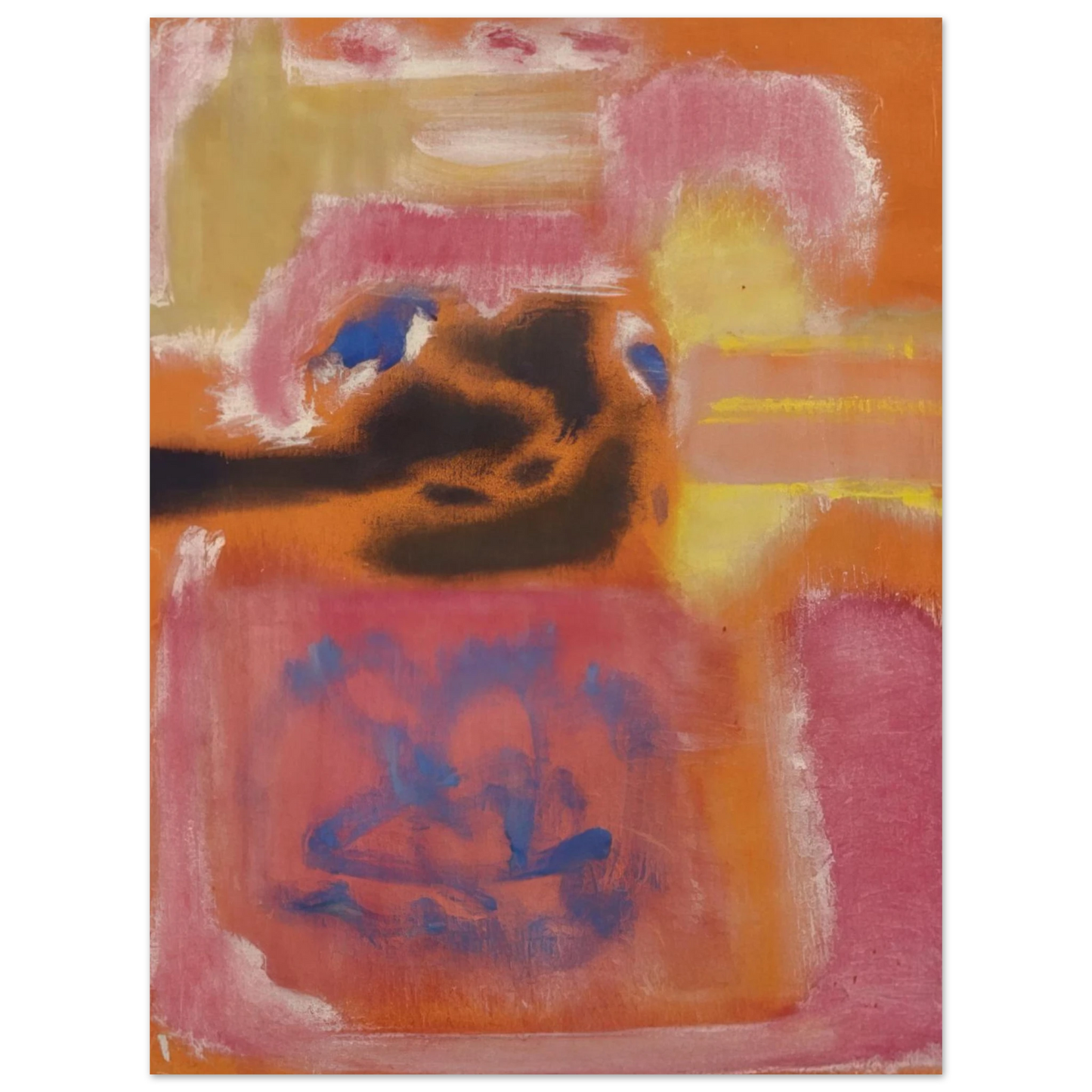 Mark Rothko - No. 9 - 1947 Wall Art - 21x29.7 cm / 8x12" - Premium Wooden Framed Poster With Fine Art Paper - White frame