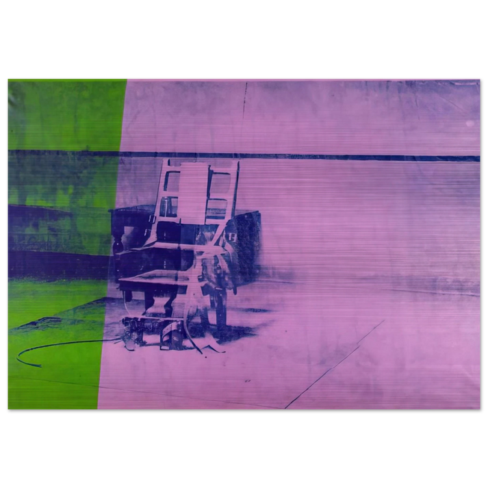 Big electric chair - Andy Warhol Brushed Aluminum Print - 70x100 cm / 28x40 inches | Andy Warhol Aluminum Print | Andy Warhol Prints