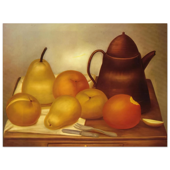 Fernando Botero - STILL LIFE WITH COFFEE POT 75x100 cm / 30x40inches Fine Art Poster