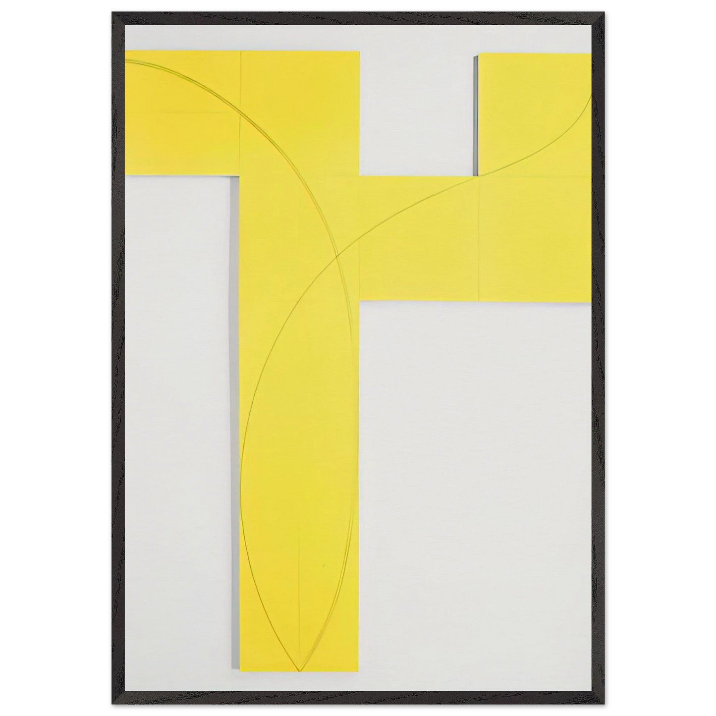 COLUMN STRUCTURE IX 2006 - Robert Mangold 70x100 cm / 28x40 inches Framed Art Print – Black Wooden Frame
