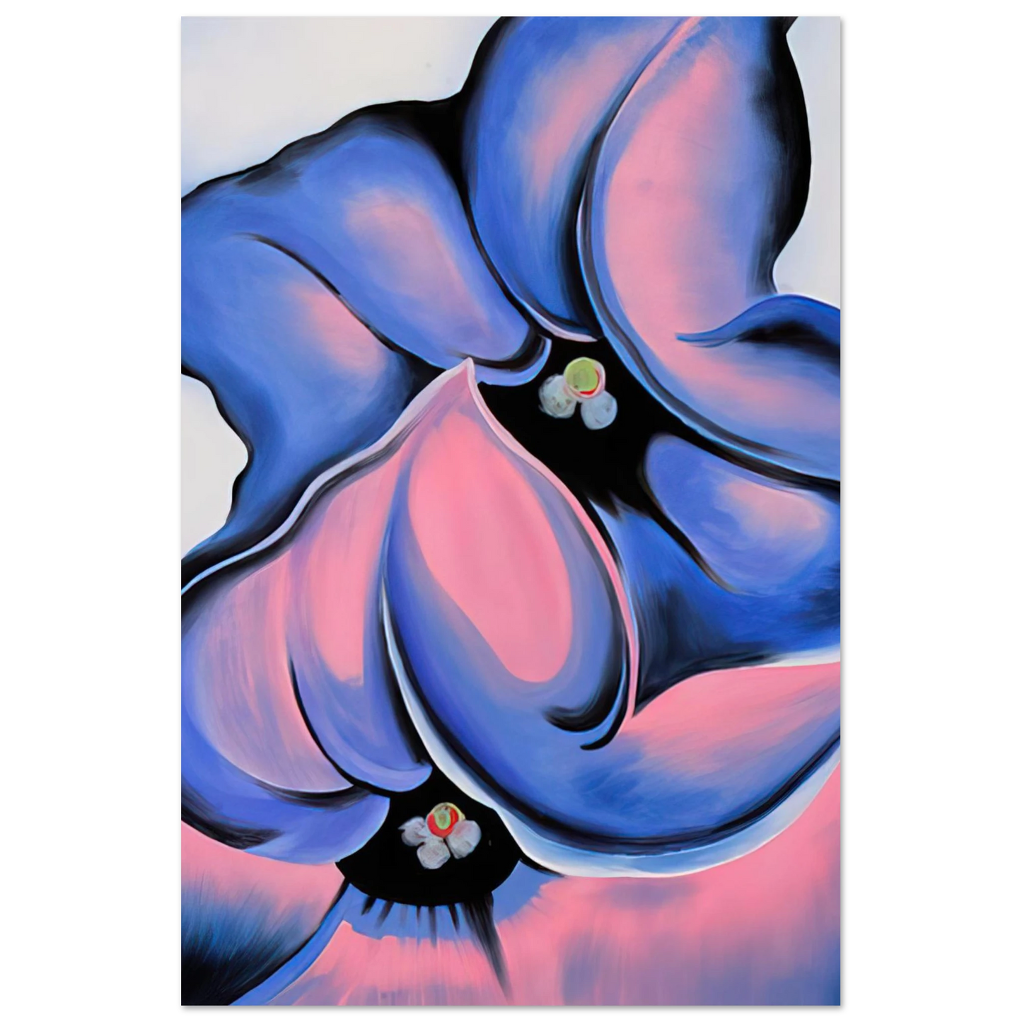 Georgia O'Keeffe - Purple Petunia Fine Art Poster - 75x100 cm / 30x40 inches