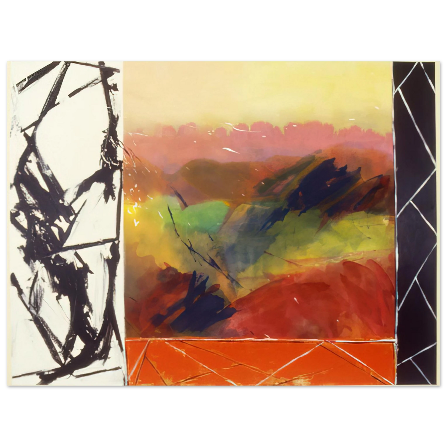 Ronnie Landfield - Railroad Gate - 1989 Fine Art Poster - Default Title