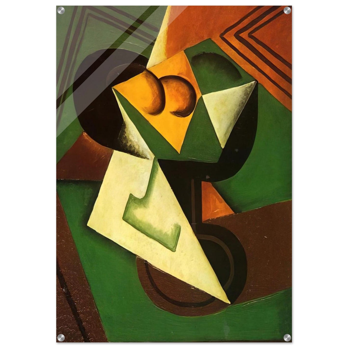 FRUIT BOWL AND FRUIT - Juan Gris Acrylic Print - 70x100 cm / 28x40″ inches