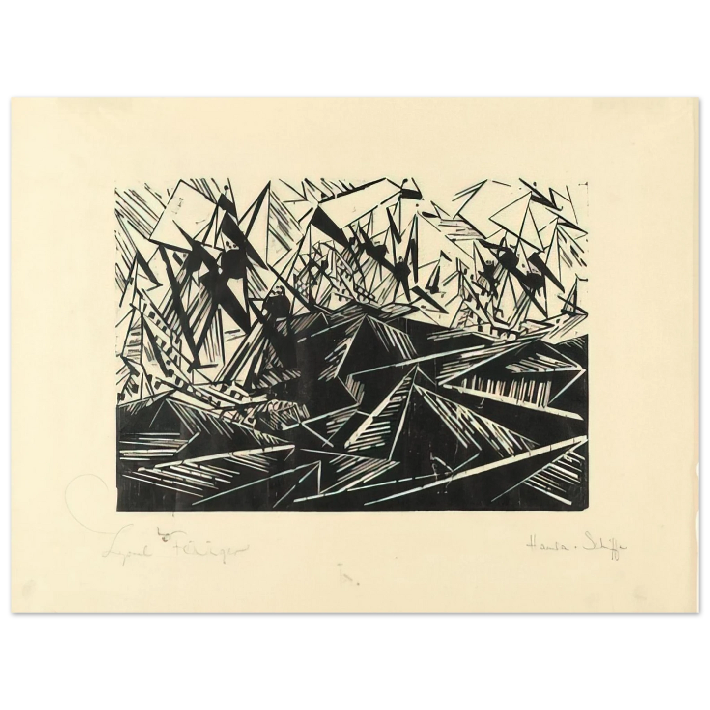 Lyonel Feininger - HANSEATIC SHIPS HANSASCHIFFE 1919 Fine Art Poster - Default Title