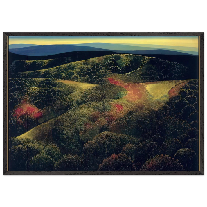 Late October - Eyvind Earle 70x100 cm / 28x40 inches Framed Art Print – Black Wooden Frame