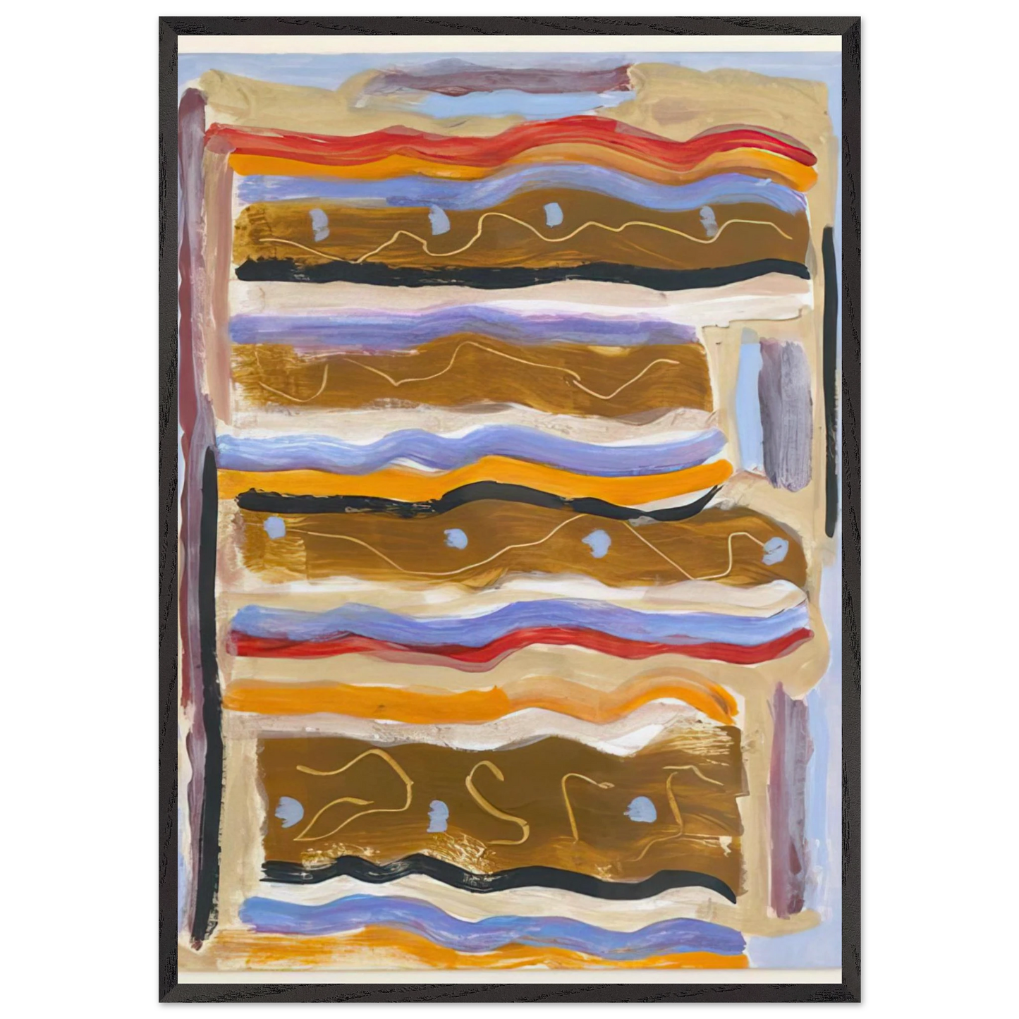 Untitled - 1950 N4 - Betty Parsons Framed Art Print – Black Wooden Frame - Default Title - -Framed Art Print