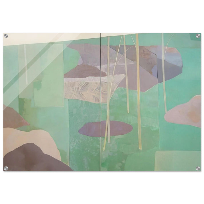 Young Bamboo Diptych - Abstract Expressionism - Kenzo Okada Acrylic Print - 70x100 cm / 28x40″ inches | Kenzo Okada Wall Art | Kenzo Okada Prints