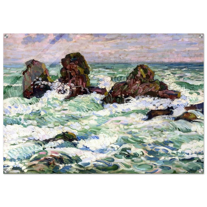 THE ROCKS 1908 - Theo van Rysselberghe Acrylic Print - 70x100 cm / 28x40″ inches