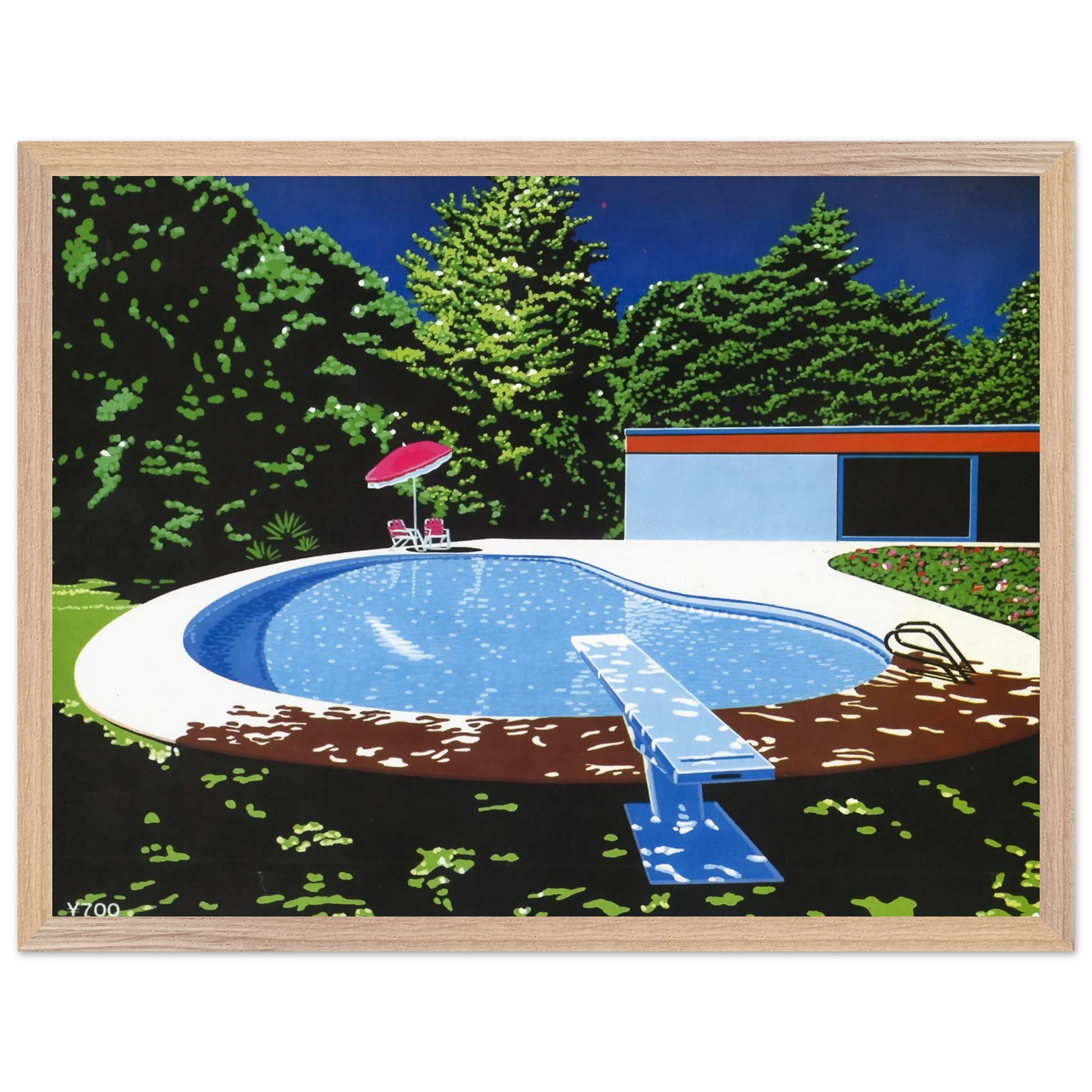 Hiroshi Nagai - NIAGARA 07SH 944 Wall Art - 60x80 cm / 24x32 inches - Premium Wooden Framed Poster With Fine Art Paper - Wood frame