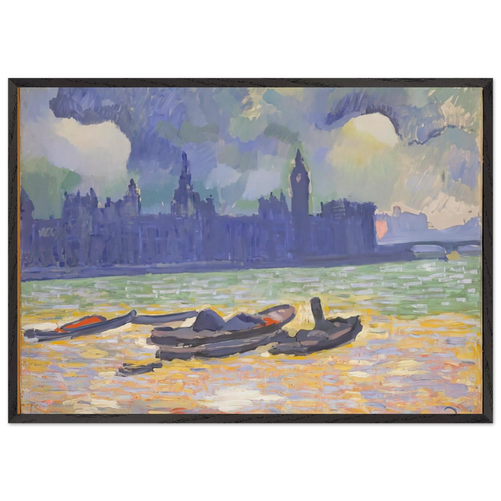 THE PALACE OF WESTMINSTER 1907 0 - Andre Derain 70x100 cm / 28x40 inches Framed Art Print – Black Wooden Frame
