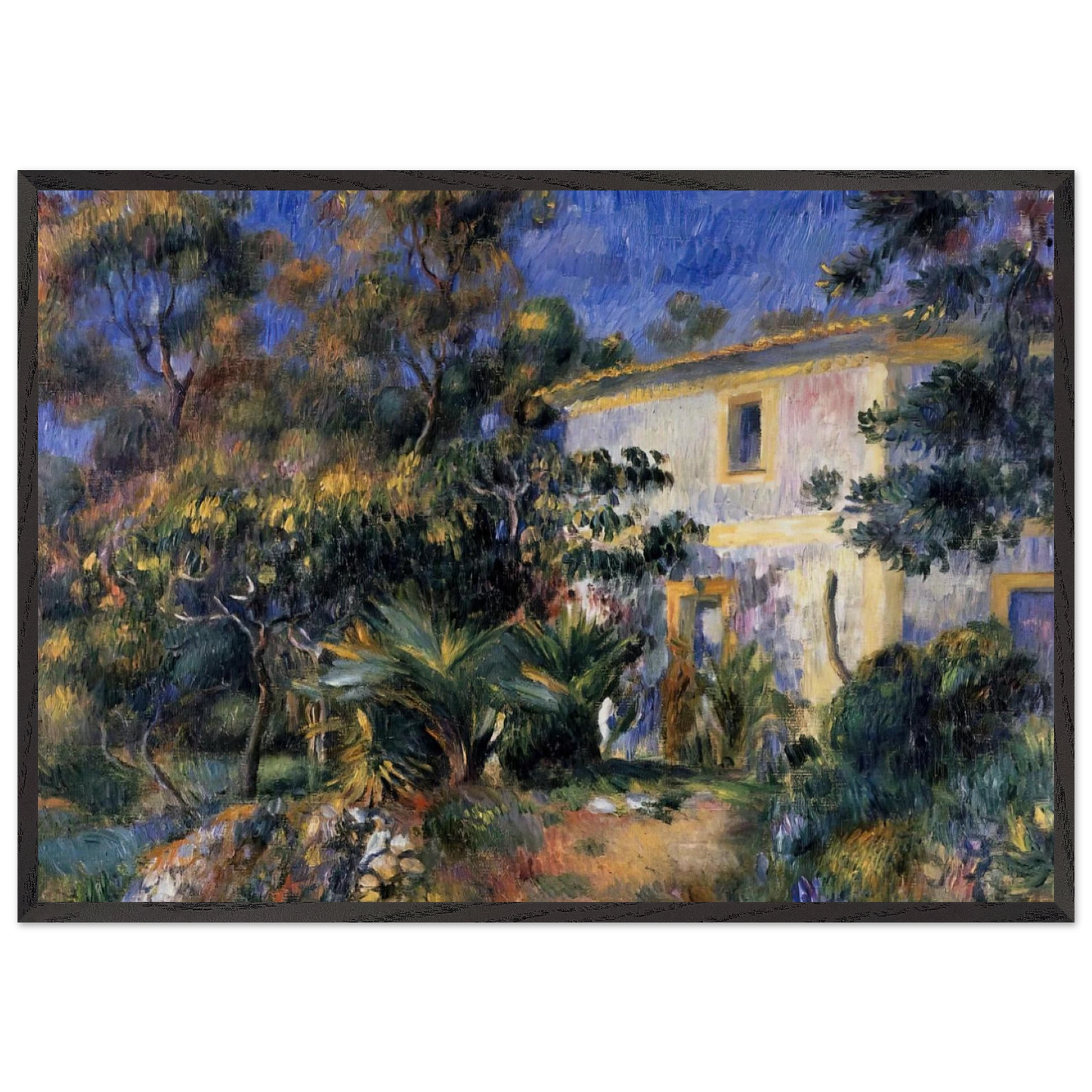 Algiers Landscape - Pierre-Auguste Renoir 70x100 cm / 28x40 inches Framed Art Print – Black Wooden Frame