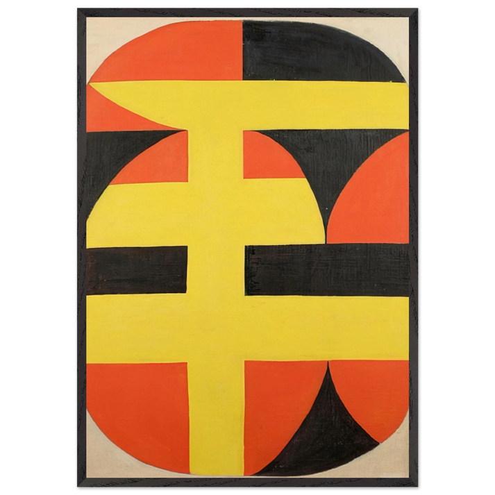 Siete - 1949 - Carmen Herrera 70x100 cm / 28x40 inches Framed Art Print – Black Wooden Frame