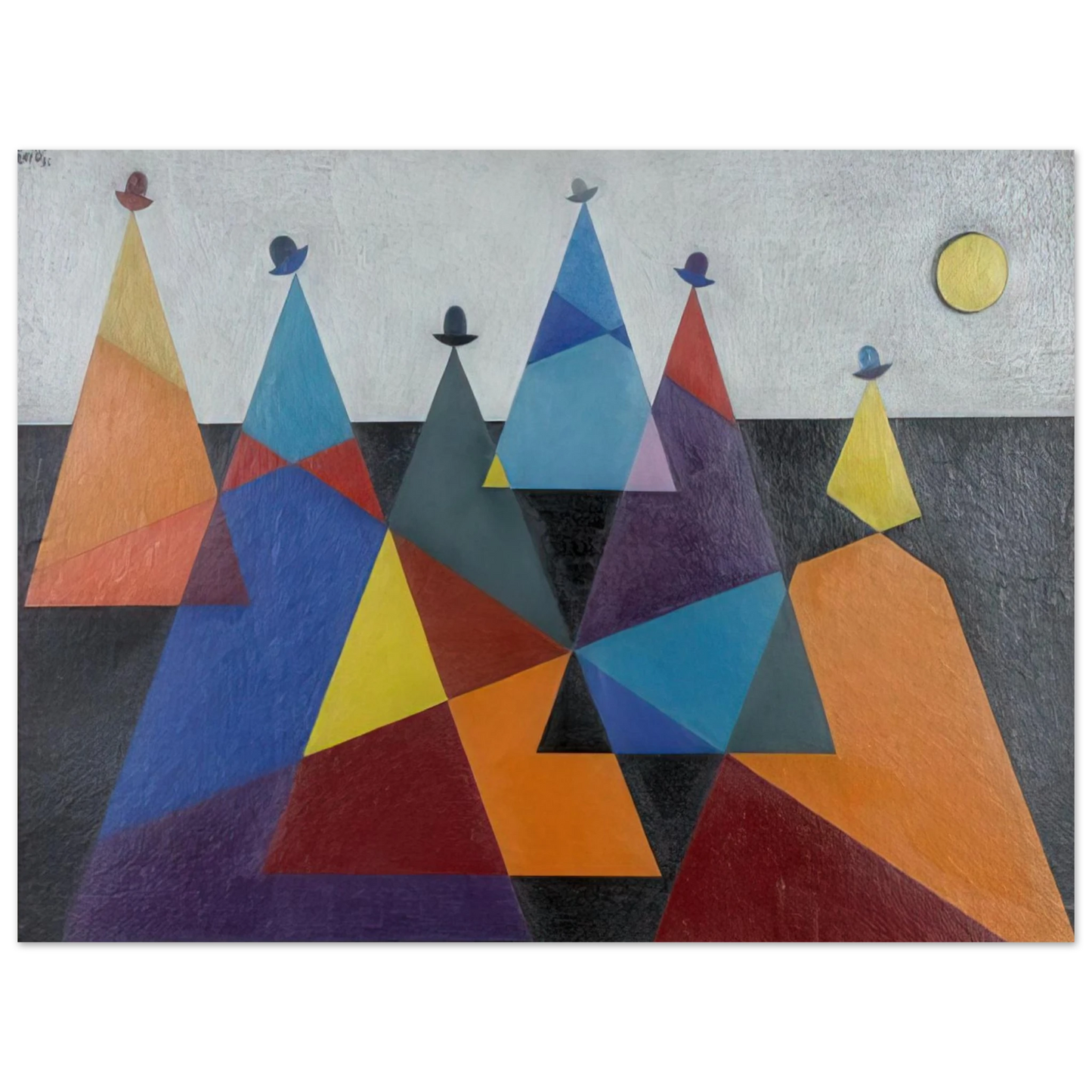 Omar Rayo - Untitled Mountains - 1955 Fine Art Poster - Default Title