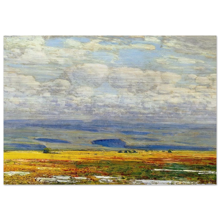 Oregon Landscape - Childe Hassam Brushed Aluminum Print - 70x100 cm / 28x40 inches | Childe Hassam Aluminum Print | Childe Hassam Prints