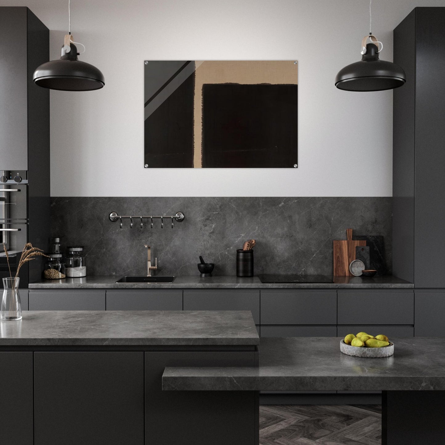 Burnt Umber Ultramarine Blue - 1998 - Yun Hyong-keun Acrylic Print - 70x100 cm / 28x40″ inches