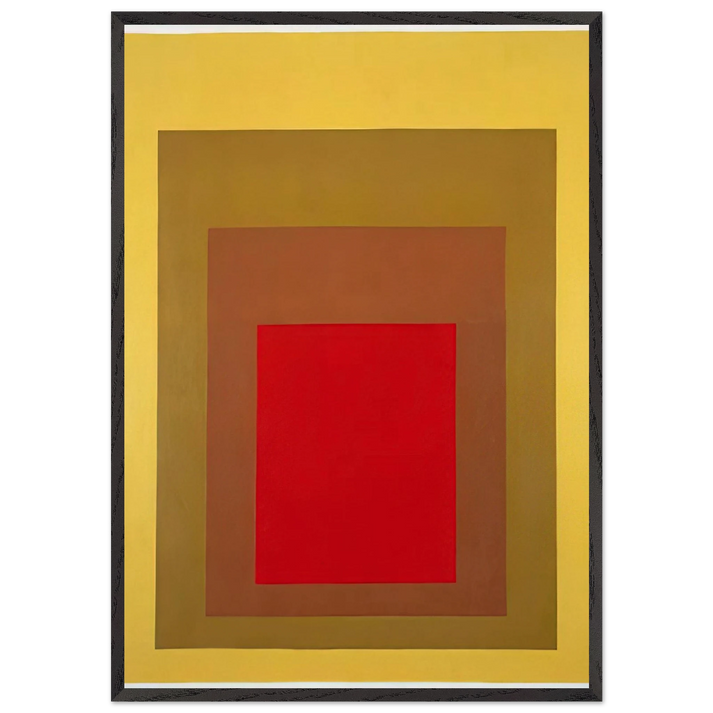 HOMAGE TO THE SQUARE 1967 1 - Josef Albers 70x100 cm / 28x40 inches Framed Art Print – Black Wooden Frame