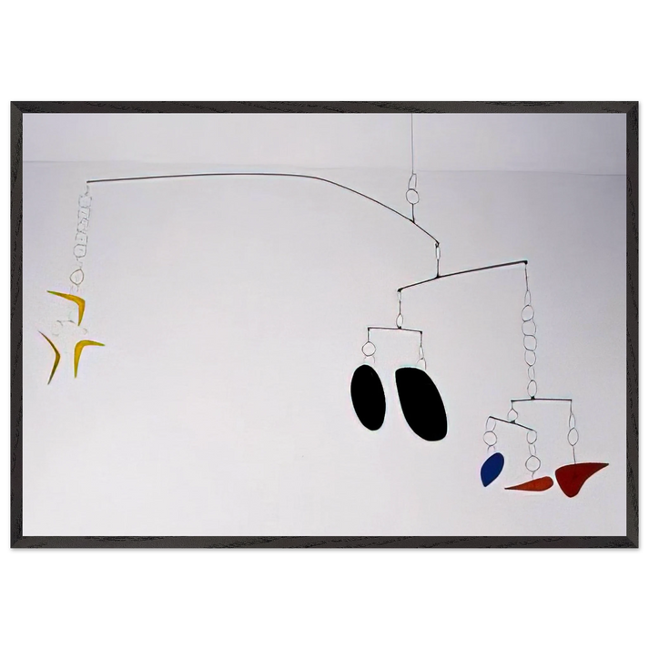 BOOMERANGS 1941 - Alexander Calder 70x100 cm / 28x40 inches Framed Art Print – Black Wooden Frame
