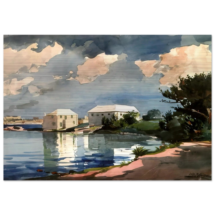 SALT KETTLE BERMUDA - Winslow Homer Brushed Aluminum Print - 70x100 cm / 28x40 inches | Winslow Homer Aluminum Print | Winslow Homer Prints