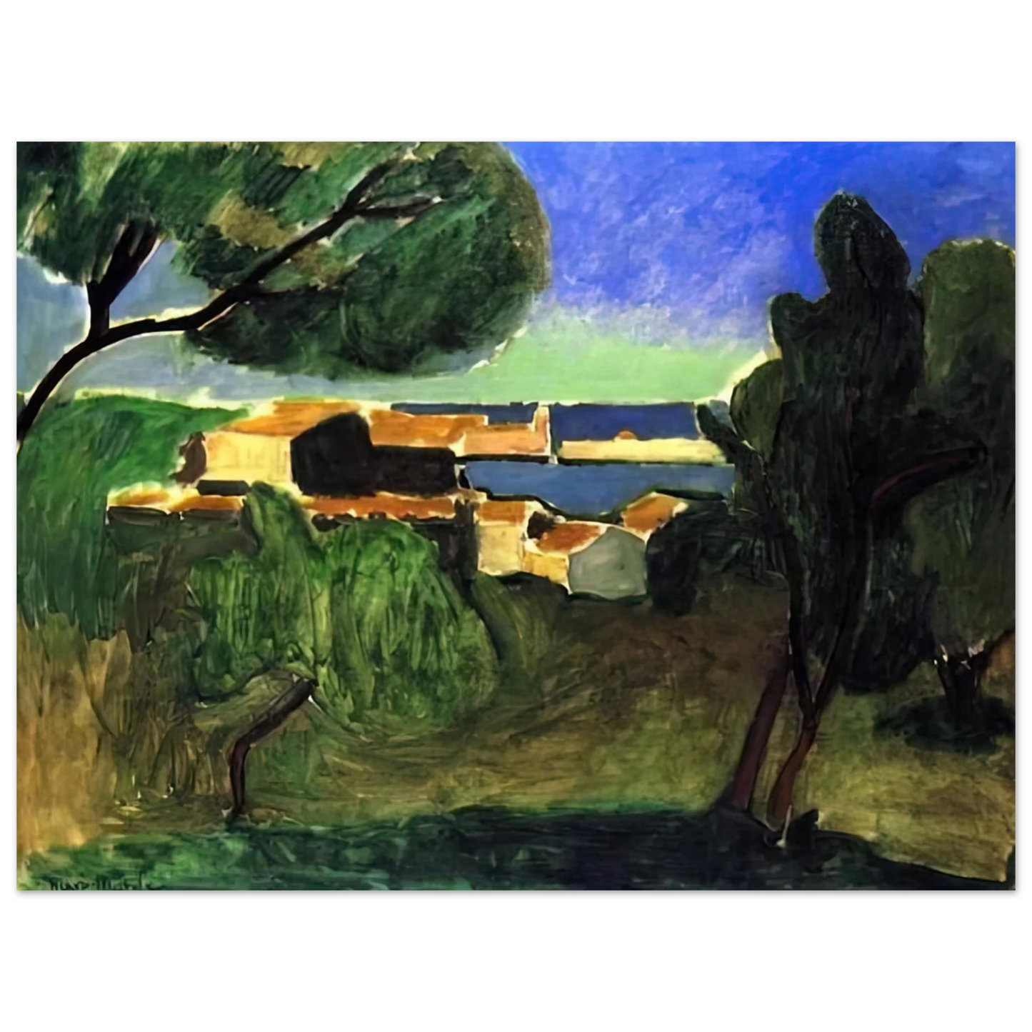 Henri Matisse - LANDSCAPE AT COLLIOURE III 1907 Fine Art Poster - Default Title
