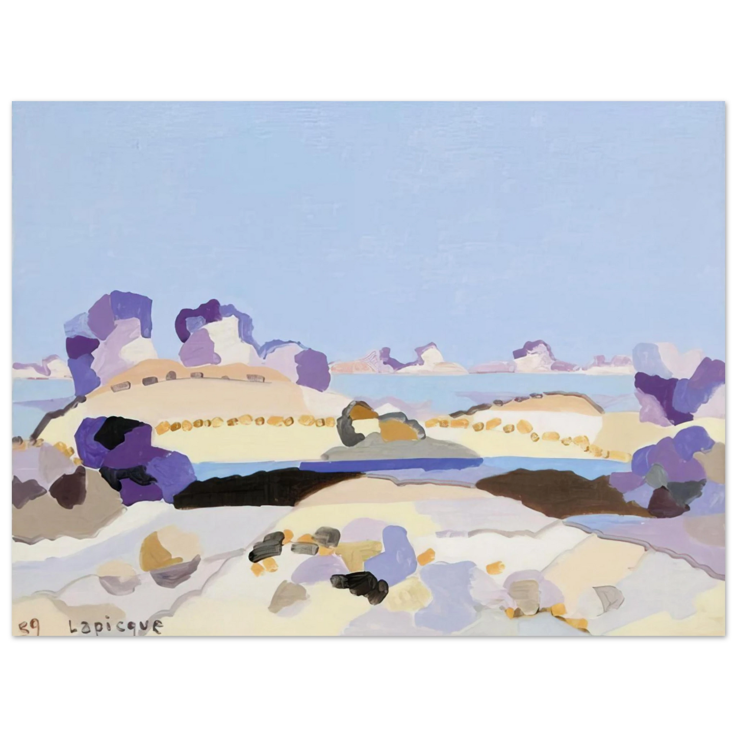 Charles Lapicque - Lagune bretonne - 1959 Fine Art Poster - Default Title