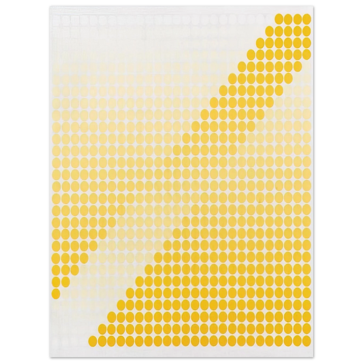 Dadamaino - Bianco Giallo - 1971 75x100 cm / 30x40inches Fine Art Poster