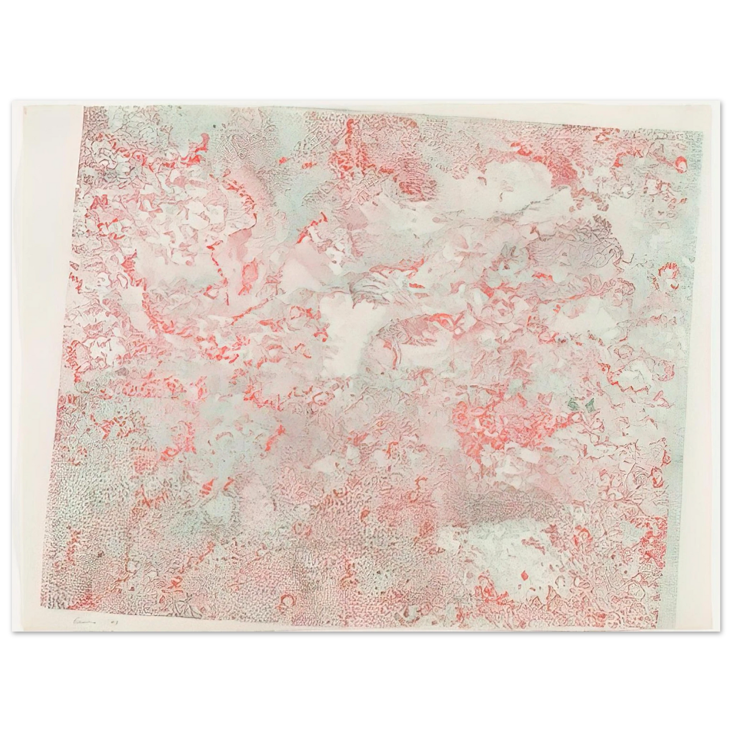 Nancy Graves - Anaglyphic View, Moon Rocks, Stereoscopic Image of Lunar Surface - 1973 Fine Art Poster - Default Title