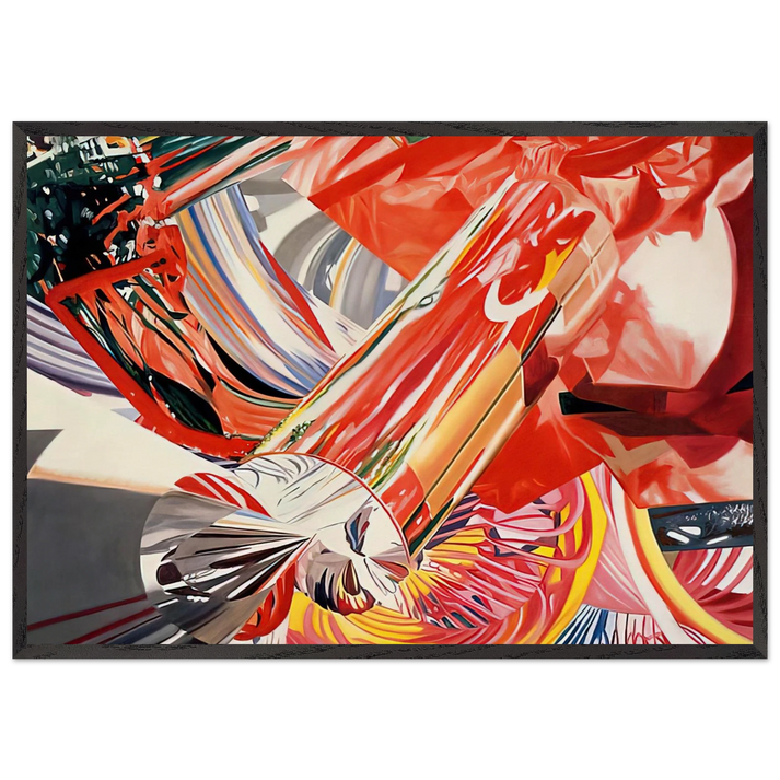 Hitchhiker - Speed of Light - James Rosenquist 70x100 cm / 28x40 inches Framed Art Print – Black Wooden Frame