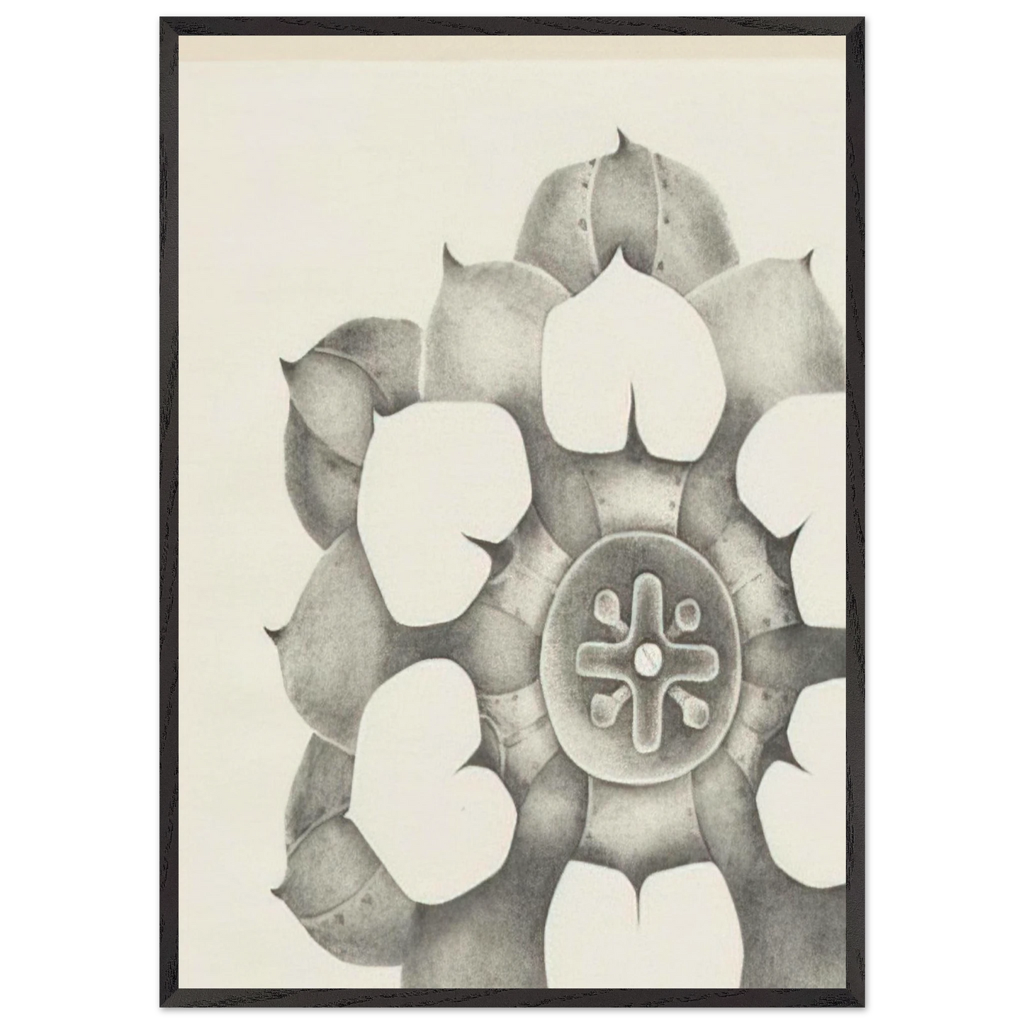 TENTH STONE 1968 - Lee Bontecou Framed Art Print – Black Wooden Frame - Default Title - -Framed Art Print