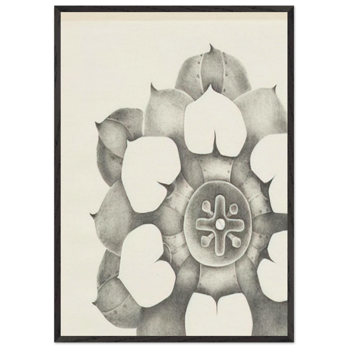 TENTH STONE 1968 - Lee Bontecou 70x100 cm / 28x40 inches Framed Art Print – Black Wooden Frame