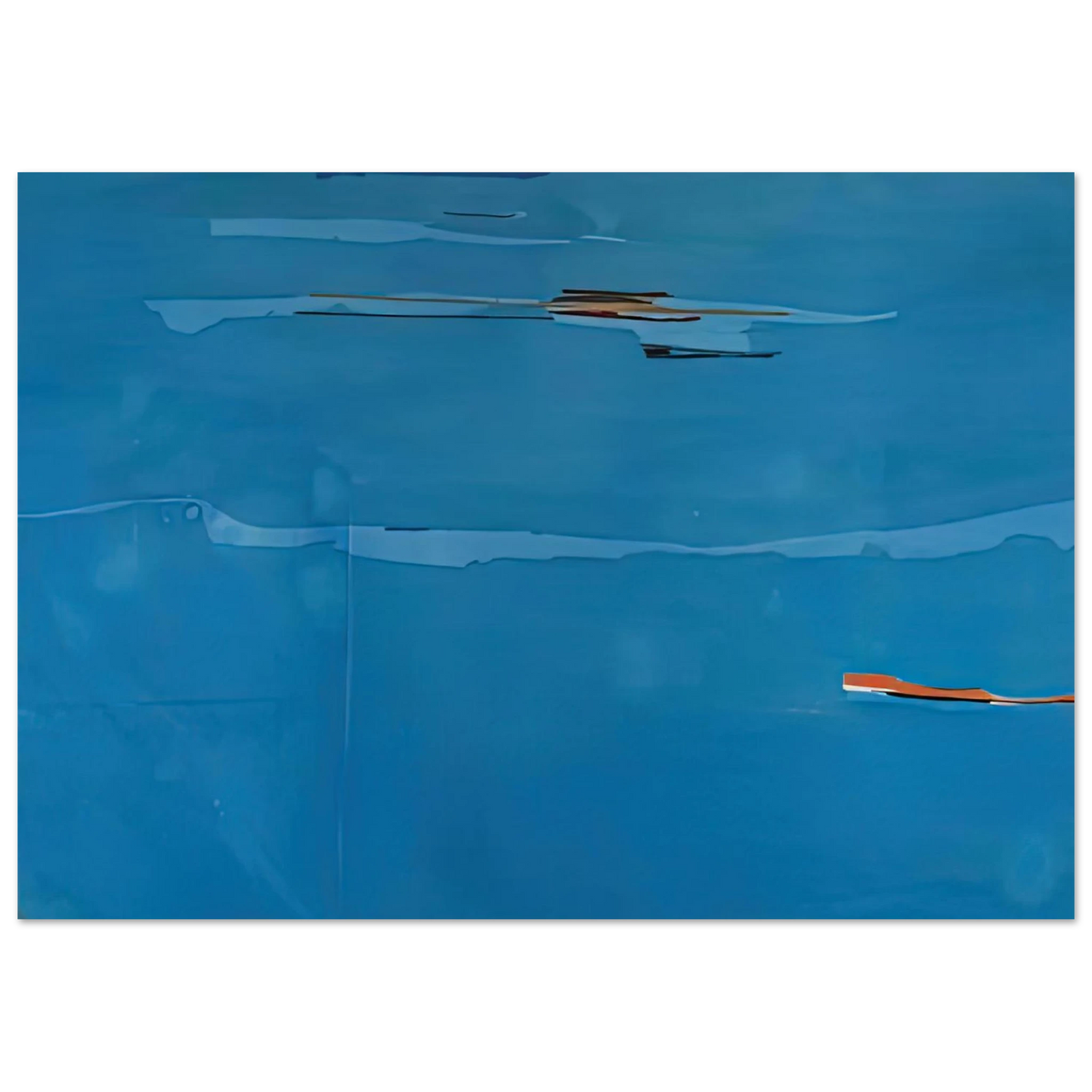 Helen Frankenthaler - Ocean Drive West #1, 1974- Wall Art - 21x29.7 cm / 8x12" - Premium Wooden Framed Poster With Fine Art Paper - White frame