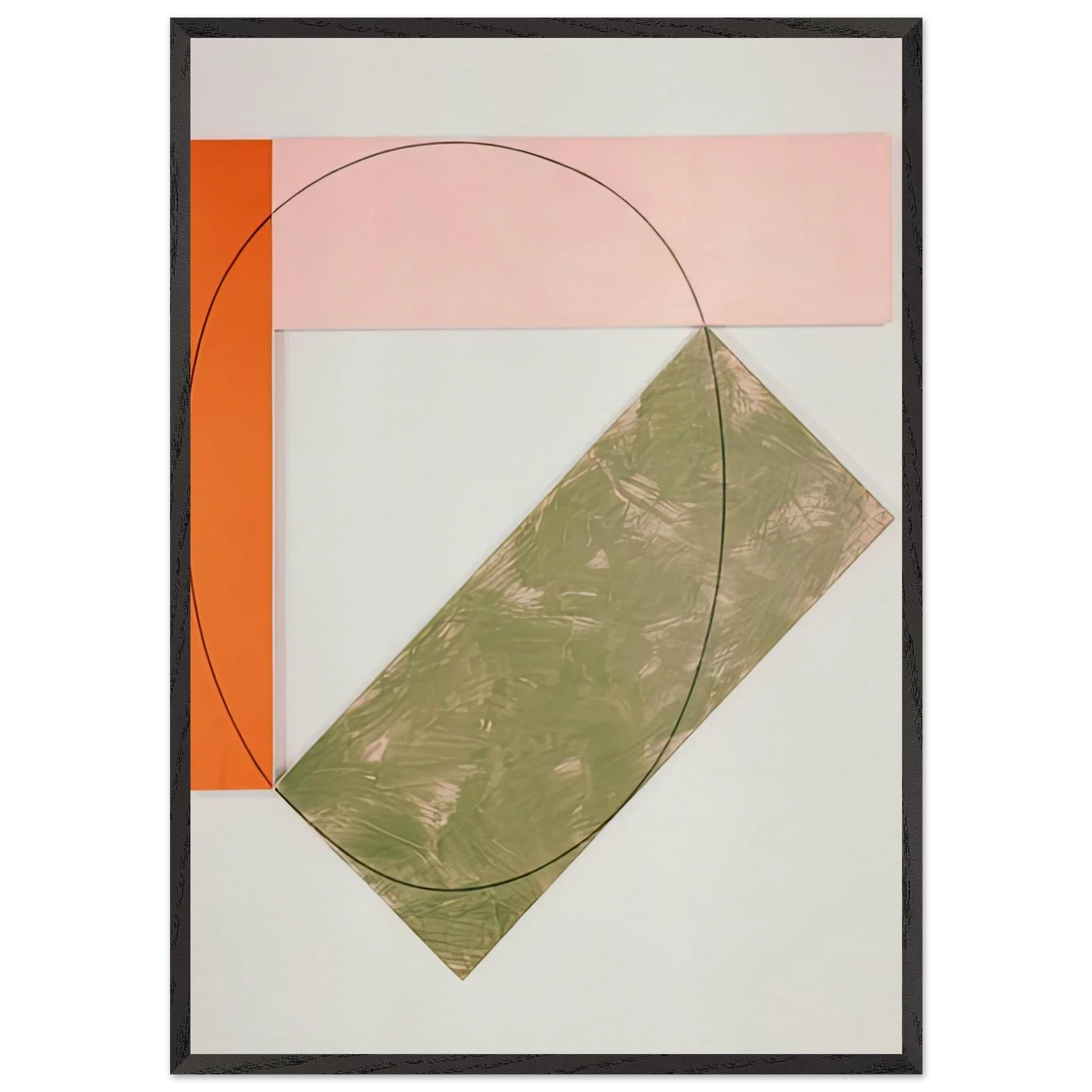 THREE COLOR FRAME PAINTING 1985 - Robert Mangold 70x100 cm / 28x40 inches Framed Art Print – Black Wooden Frame