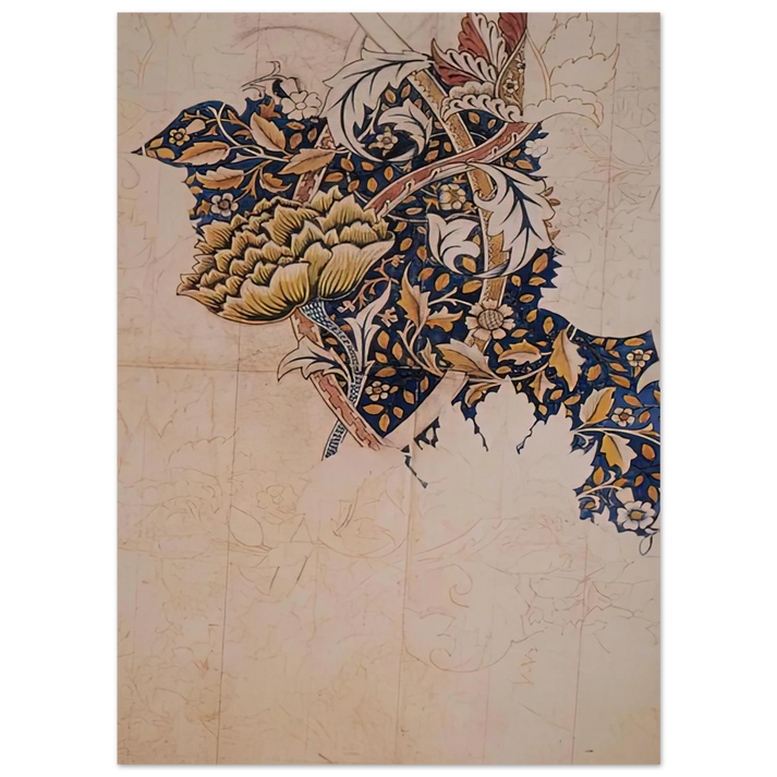 William Morris - DESIGN FOR WINDRUSH PRINTED TEXTILE 1883 Fine Art Poster