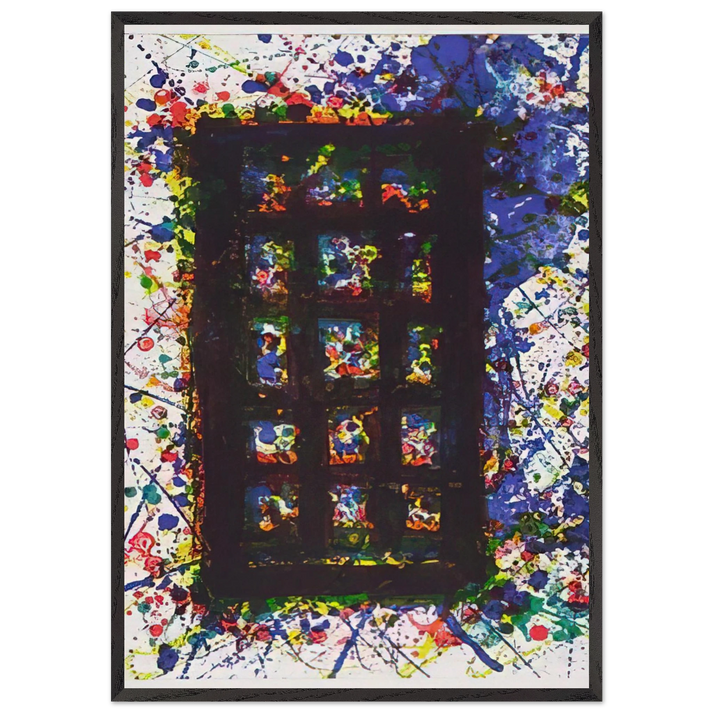 Concert Hall Set II - Sam Francis 70x100 cm / 28x40 inches Framed Art Print – Black Wooden Frame