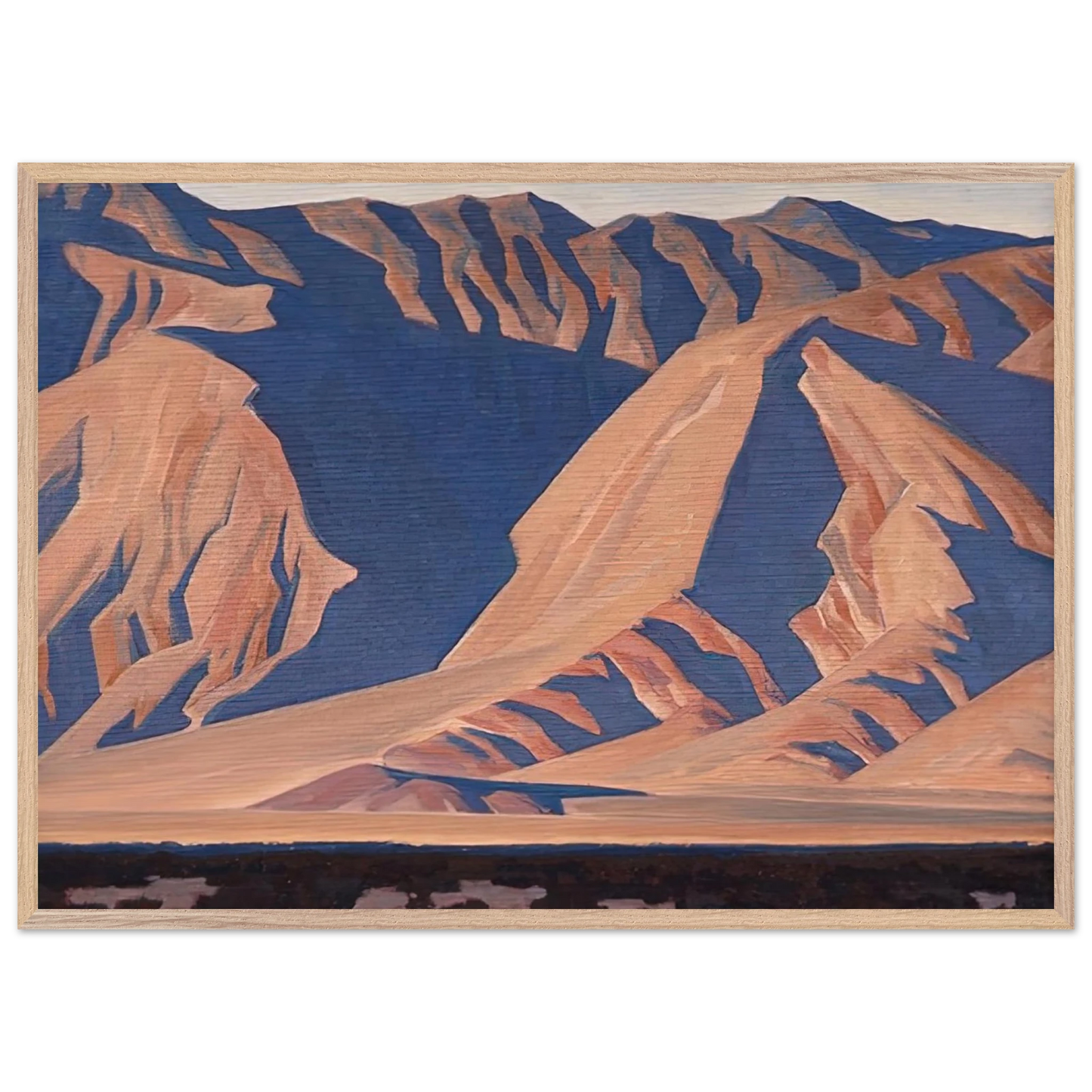 Maynard Dixon - INYO MOUNTAINS 1944 Wall art - 30x40 cm / 12x16 inches - Premium Wooden Framed Poster With Fine Art Paper-canvas - Black frame