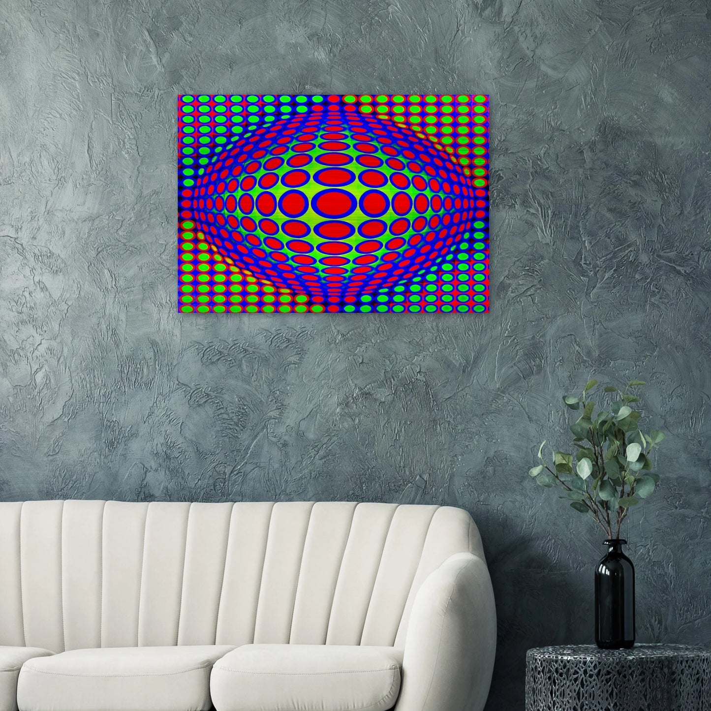 Vega 200 - 1968 - Victor Vasarely Brushed Aluminum Print - 70x100 cm / 28x40 inches | Victor Vasarely Aluminum Print | Victor Vasarely Prints