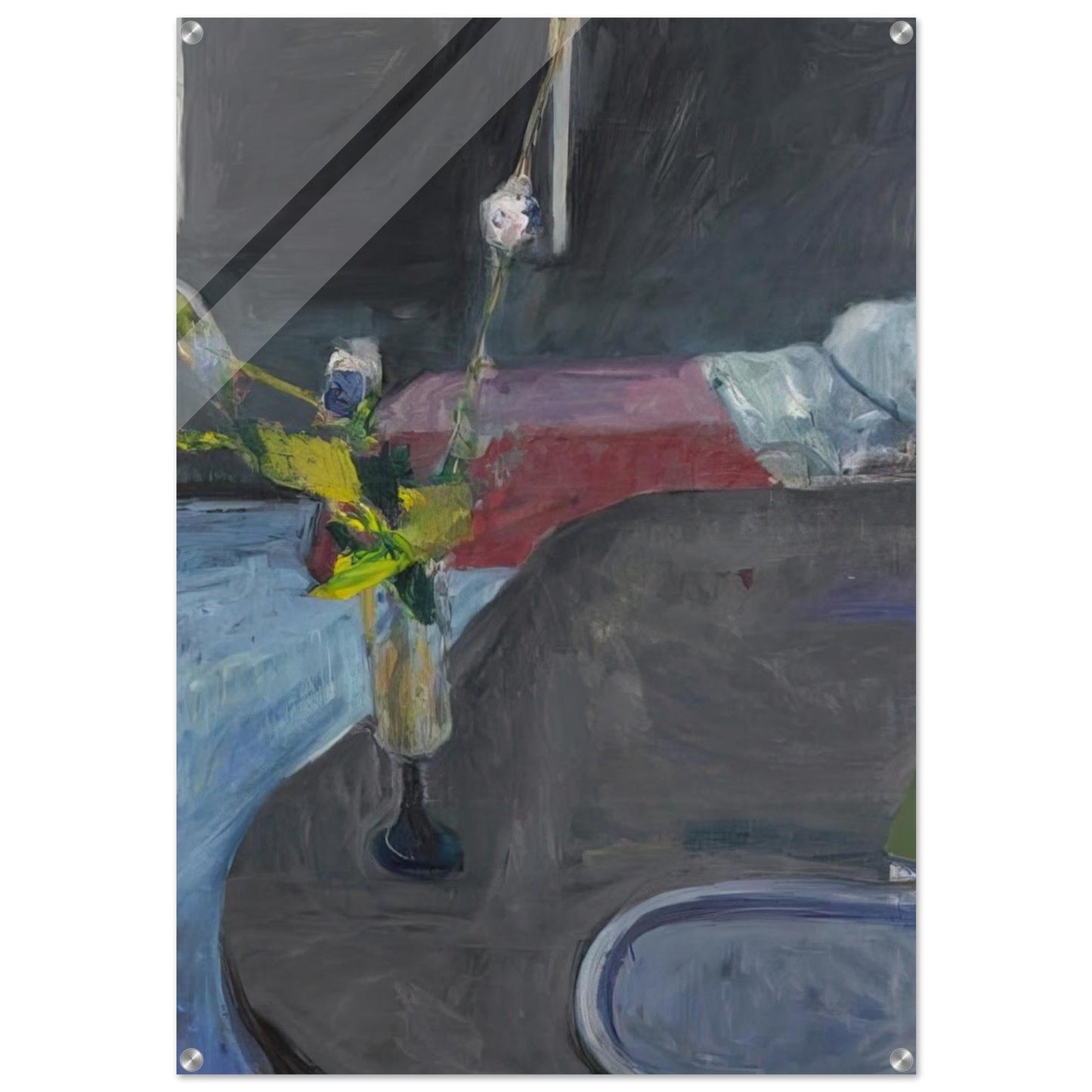 Interior with Flowers - Richard Diebenkorn Acrylic Print - 70x100 cm / 28x40″ inches