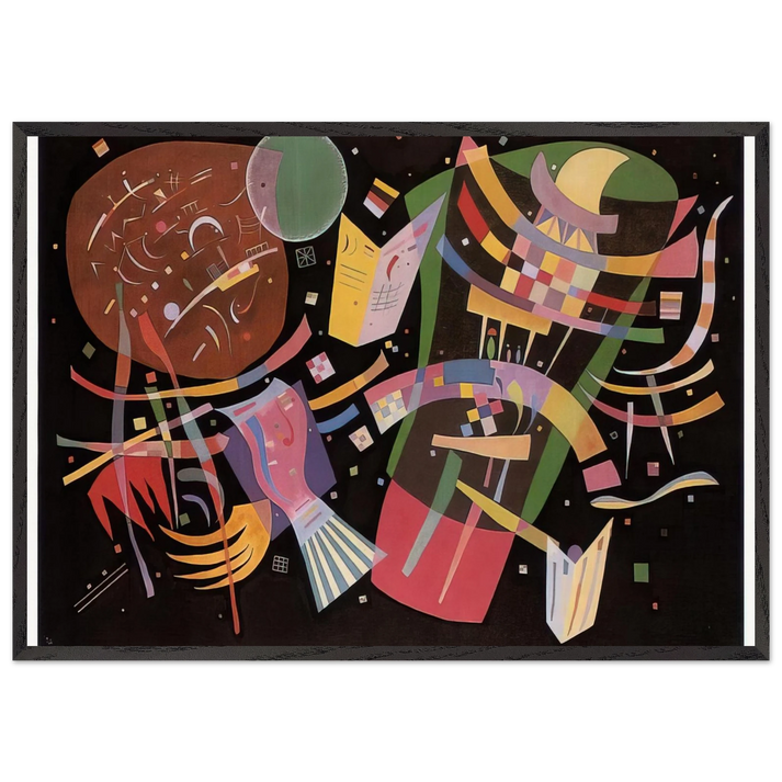 COMPOSITION X 1939 - Wassily Kandinsky 70x100 cm / 28x40 inches Framed Art Print – Black Wooden Frame