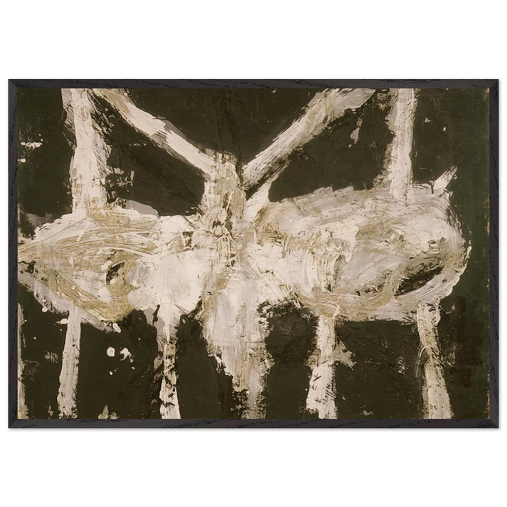 Min-Oe - Cy Twombly 70x100 cm / 28x40 inches Framed Art Print – Black Wooden Frame