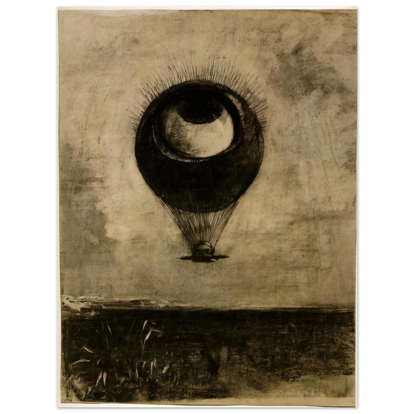 Odilon Redon - EYE BALLOON 1898 Fine Art Poster - Default Title