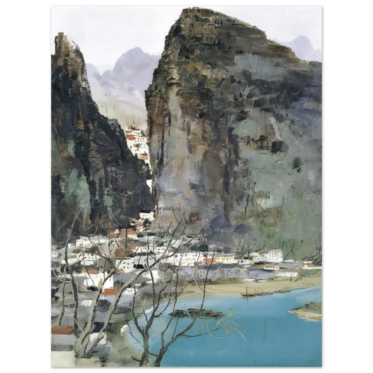 Wu Guanzhong - Scenery of Guilin - 1973 Fine Art Poster - Default Title