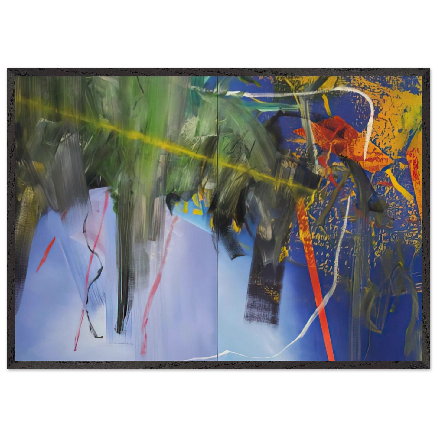 CLOUDS 1982 - Gerhard Richter 70x100 cm / 28x40 inches Framed Art Print – Black Wooden Frame