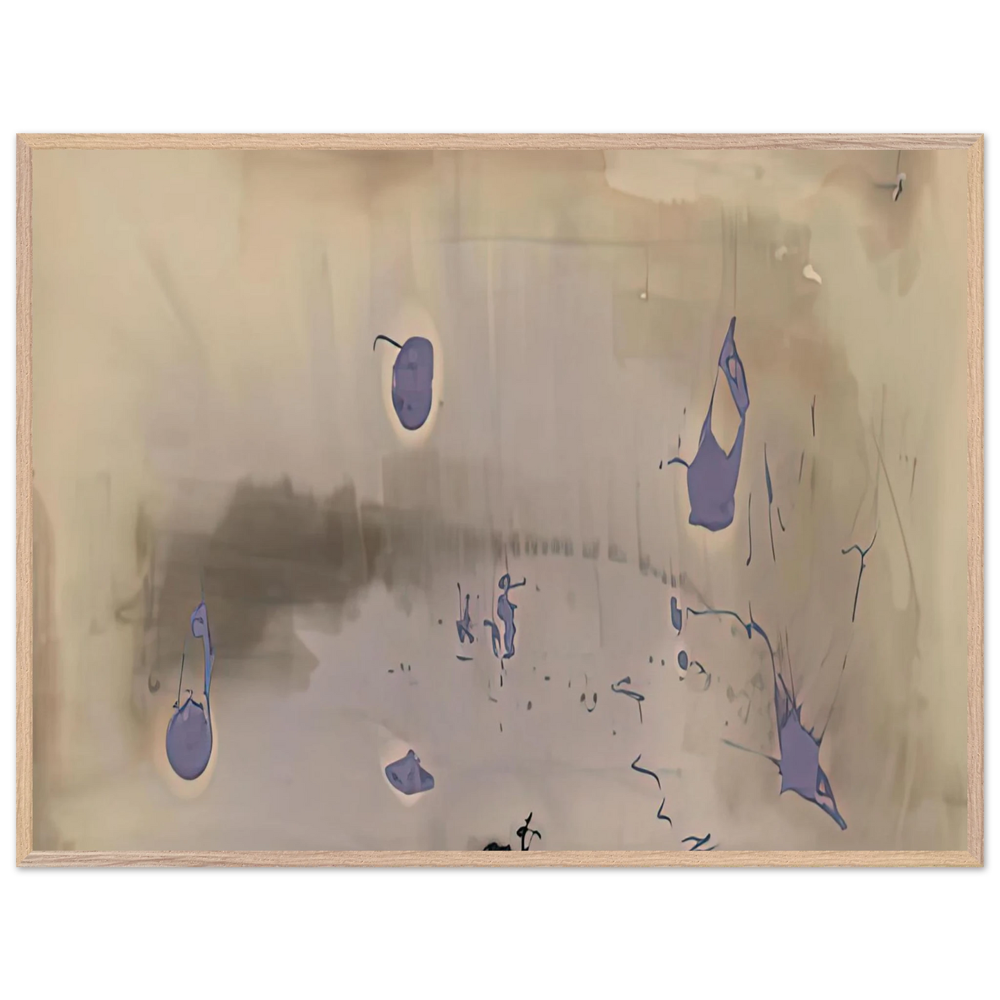 Helen Frankenthaler - Sacrifice Decision, 1981- Wall Art - 60x80 cm / 24x32 inches - Premium Wooden Framed Poster With Fine Art Paper - Wood frame