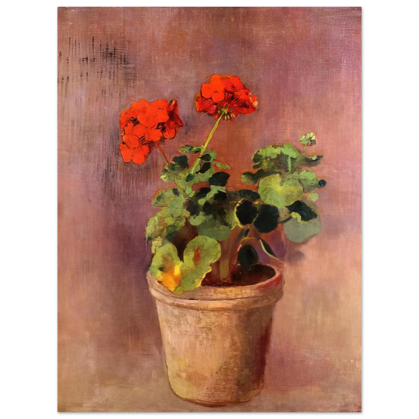 Odilon Redon - THE POT OF GERANIUMS Fine Art Poster - Default Title