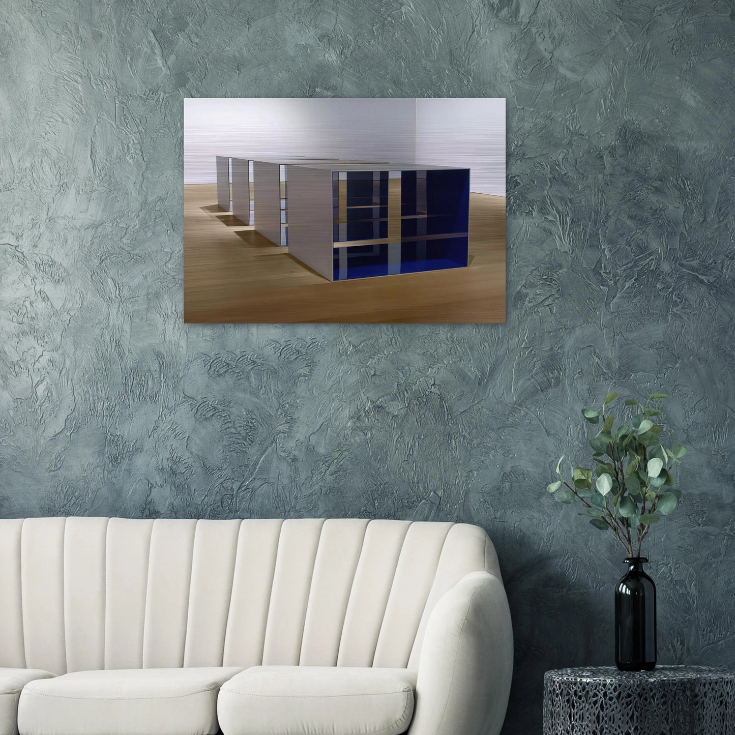 Untitled - 1969 - Donald Judd Brushed Aluminum Print - 70x100 cm / 28x40 inches | Donald Judd Aluminum Print | Donald Judd Prints