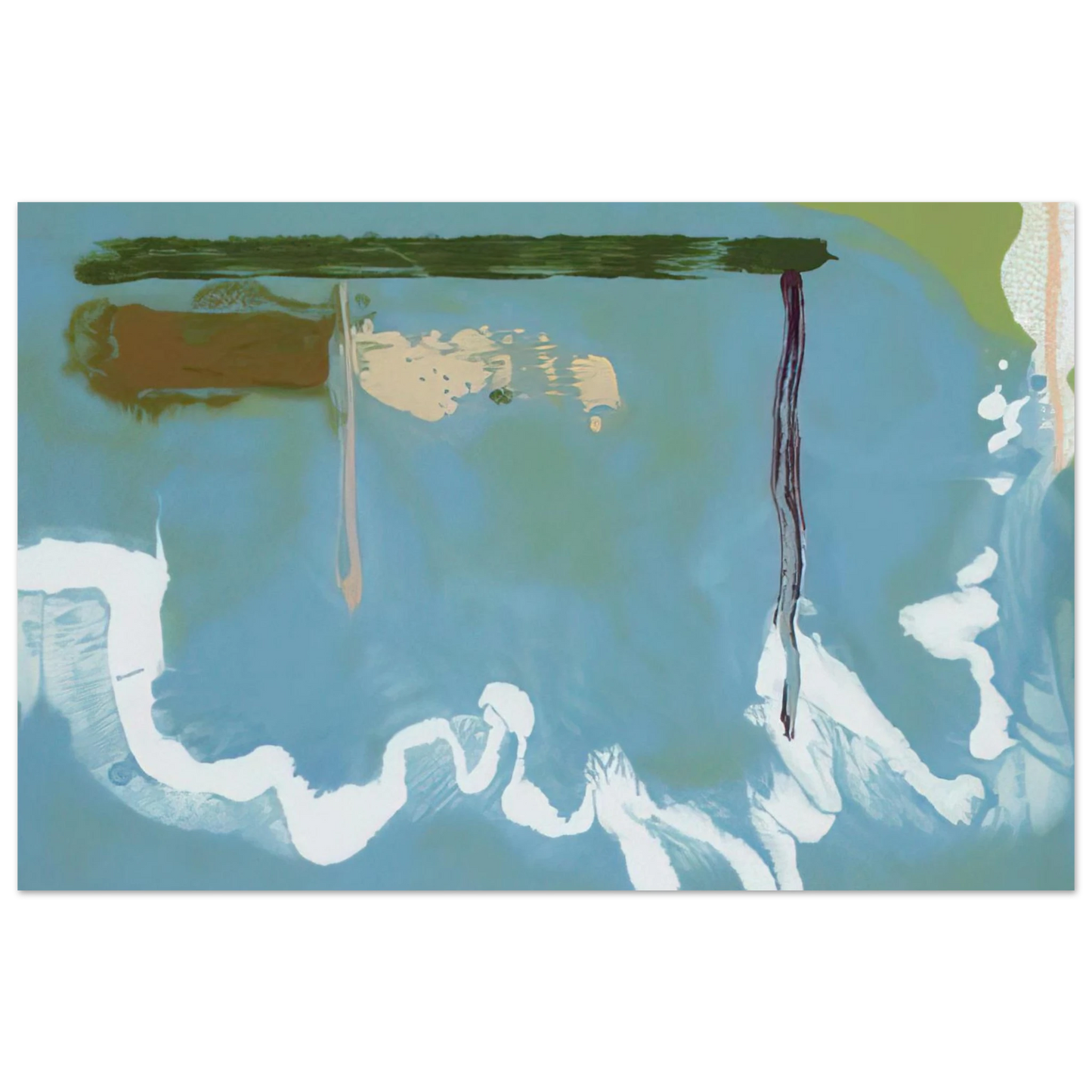 Helen Frankenthaler - Skywriting - 1997 Wall art - A3 (29.7 x 42 cm) - Premium Wooden Framed Poster With Fine Art Paper-canvas - Wood frame