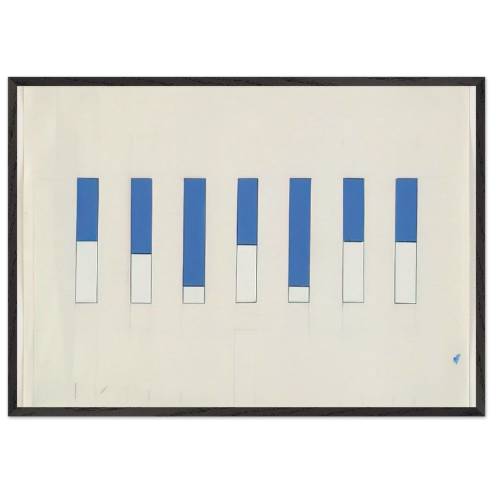 Awnings Avenue Matignon - Ellsworth Kelly 70x100 cm / 28x40 inches Framed Art Print – Black Wooden Frame