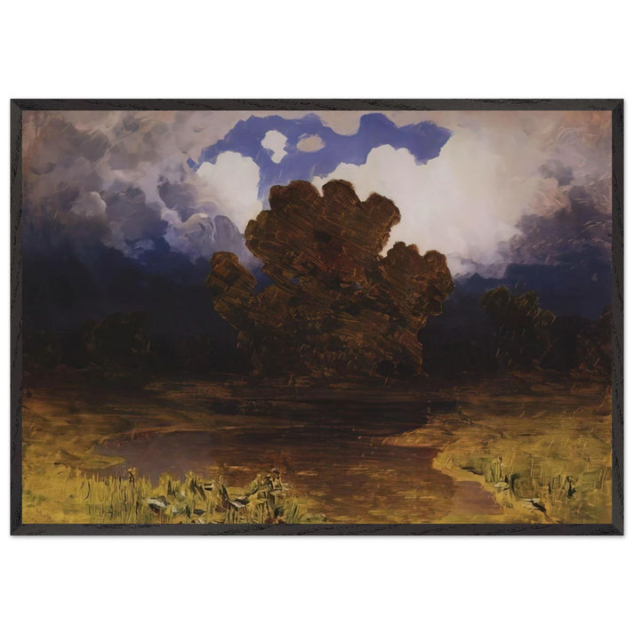 Forest Lake Cloud - Arkhyp Kuindzhi 70x100 cm / 28x40 inches Framed Art Print – Black Wooden Frame