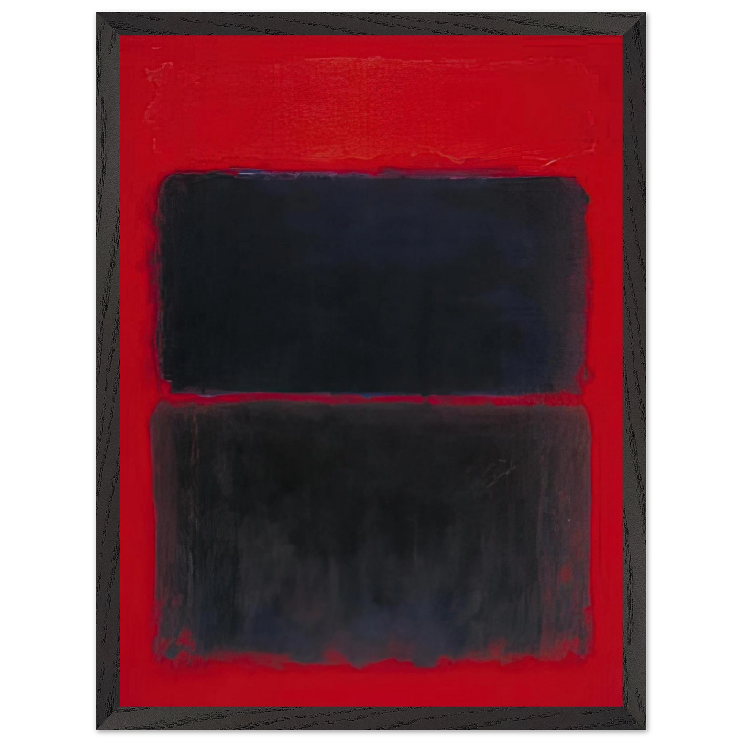 Mark Rothko - Light Red Over Black - 1957 Wall Art - 30x40 cm / 12x16 inches - Premium Wooden Framed Poster With Fine Art Paper-canvas - White frame