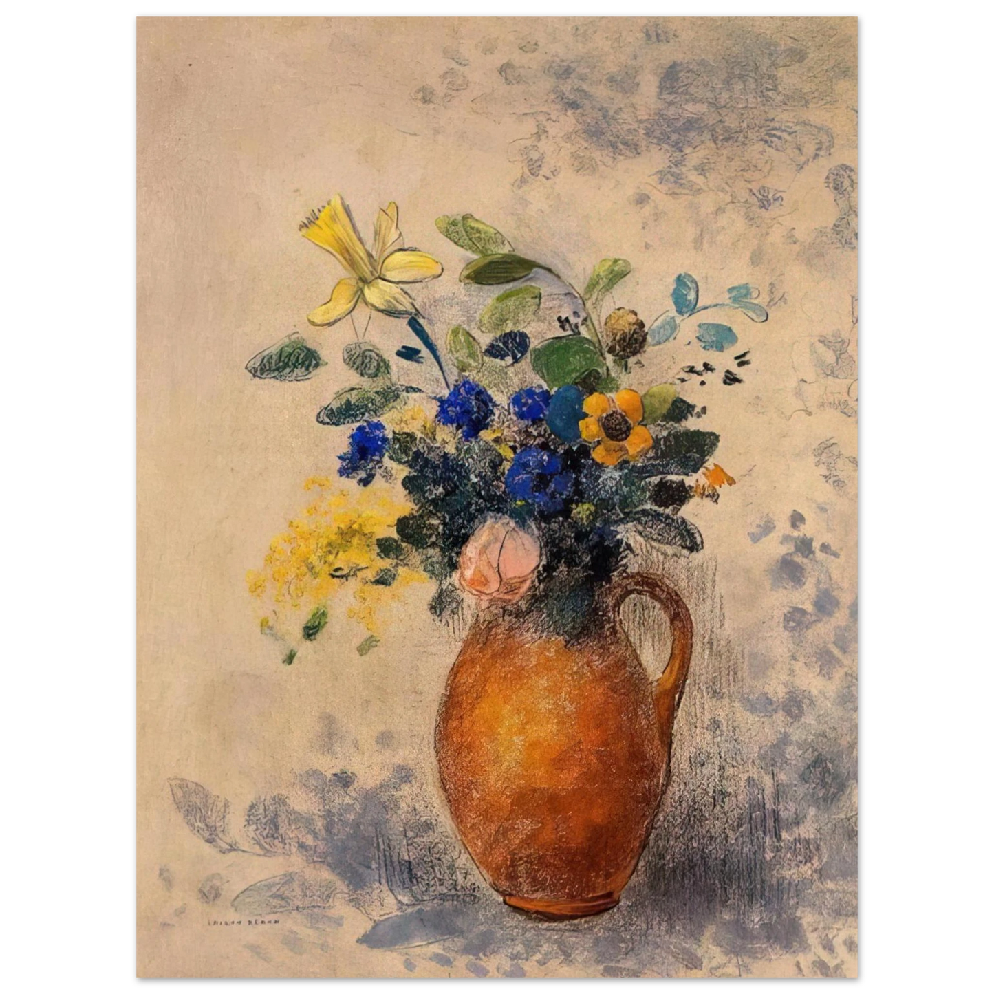 Odilon Redon - VASE OF FLOWERS 1908 Fine Art Poster - Default Title